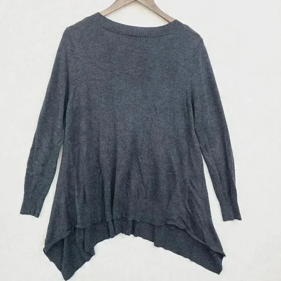 Vertical Design Asymmetrical v neck Pullover Sweater Women's M 2565C - Picture 2 of 6